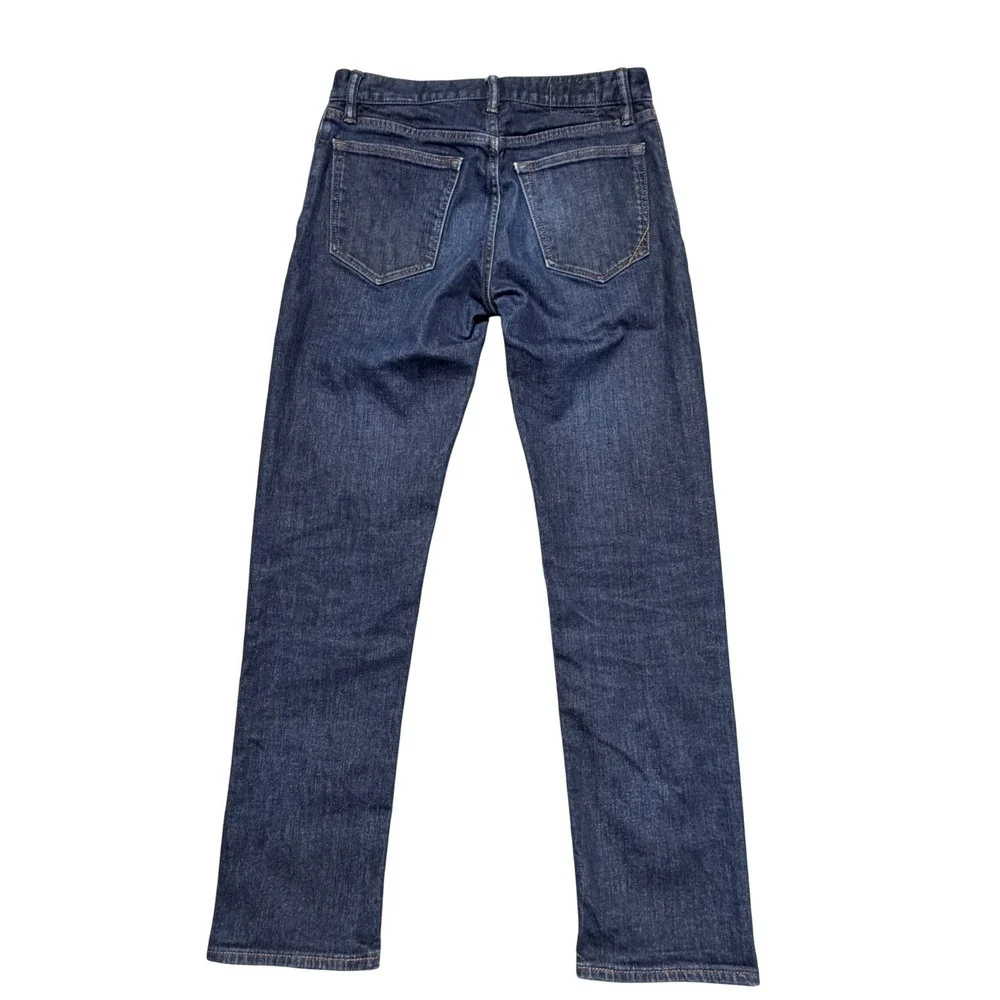Banana Republic Mens Straight Fit Dark Wash Indigo Stretch Jeans‎ 30x32